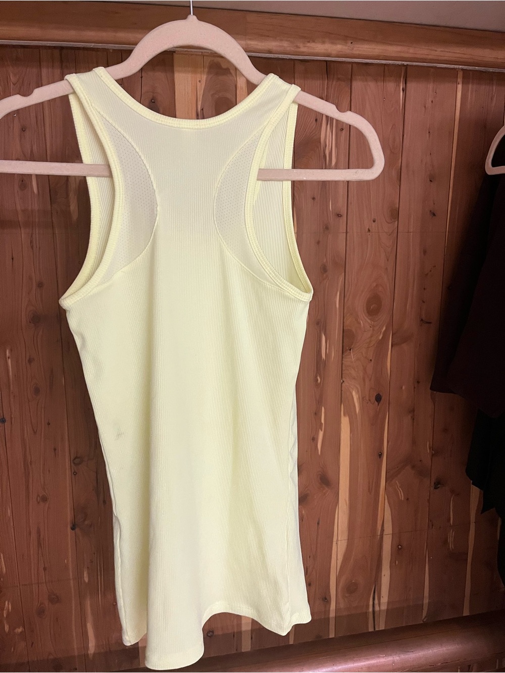 Ribbed Racerback Tank Top - Yellow - Picture 2 of 2